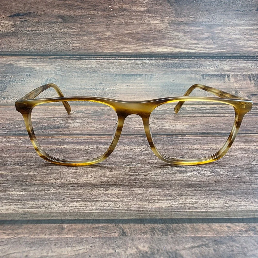 Warby Parker Fletcher Eyeglasses Tiger Eye Tortoise Square Frames 51-17-145